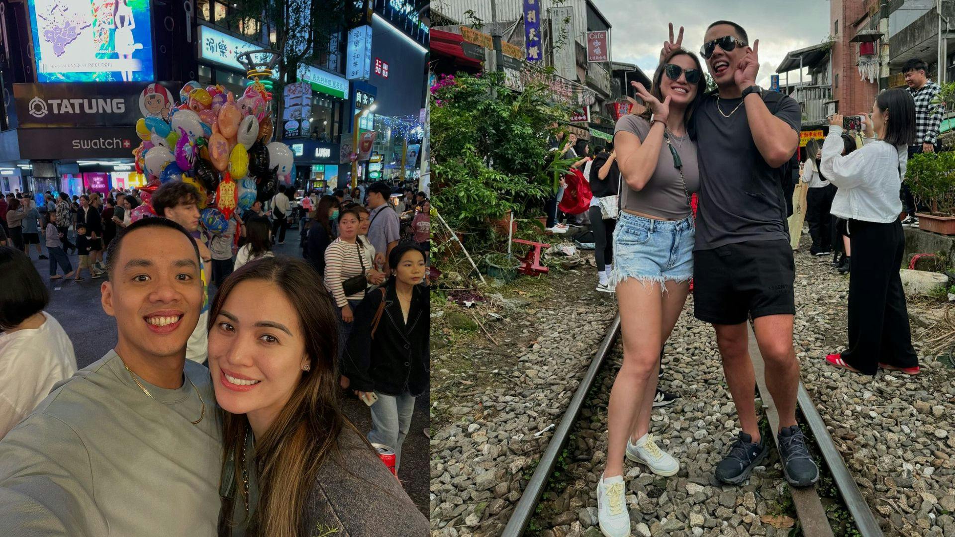 Creamline’s Michele Gumabao and her fiancé, Aldo Panlilio cherish their moment in Taiwan getaway